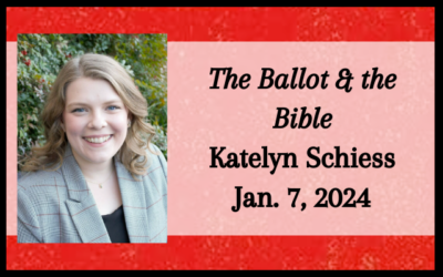 Guest Speaker Katelyn Schiess (Jan. 7)