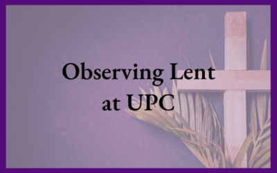 Observing Lent Together at UPC