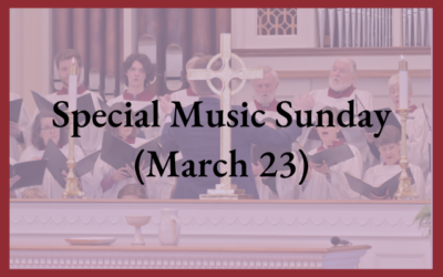 Special Music Sunday (March 23)